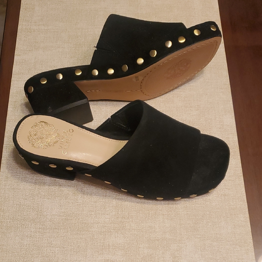 Chic Black Studded Women's Mules